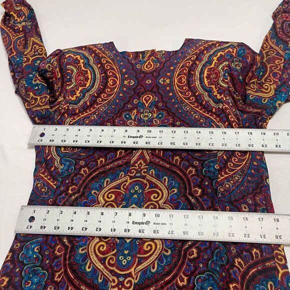Richard Warren VTG 100% Silk Paisley Skirt Set Size 14 - Picture 8 of 15
